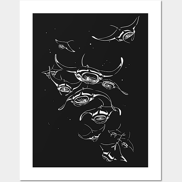 Manta Rays Landing Wall Art by Lab7115